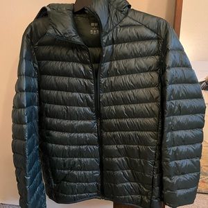 Forest Green Uniqlo puffer